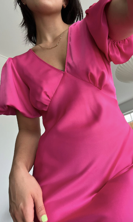 Ruby Uma Dress in Hot Pink