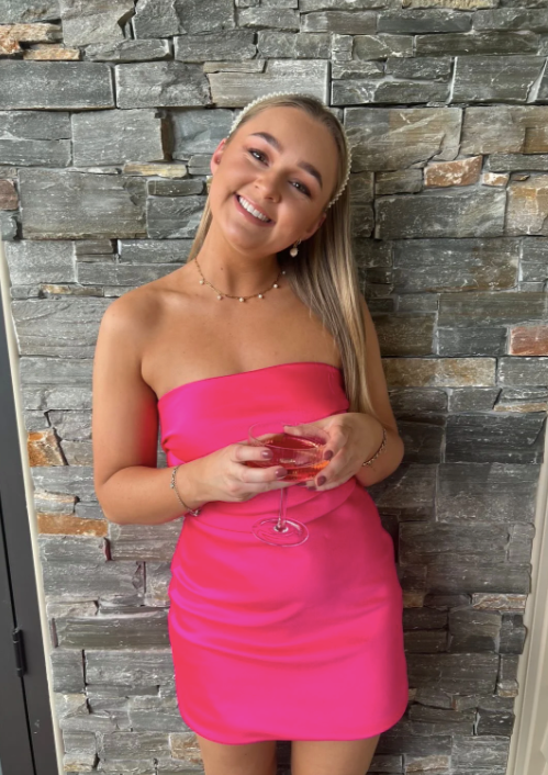 Cher Ruby Mini Dress in Pink