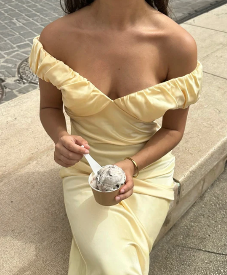 Ruby Raquel Dress in Yellow