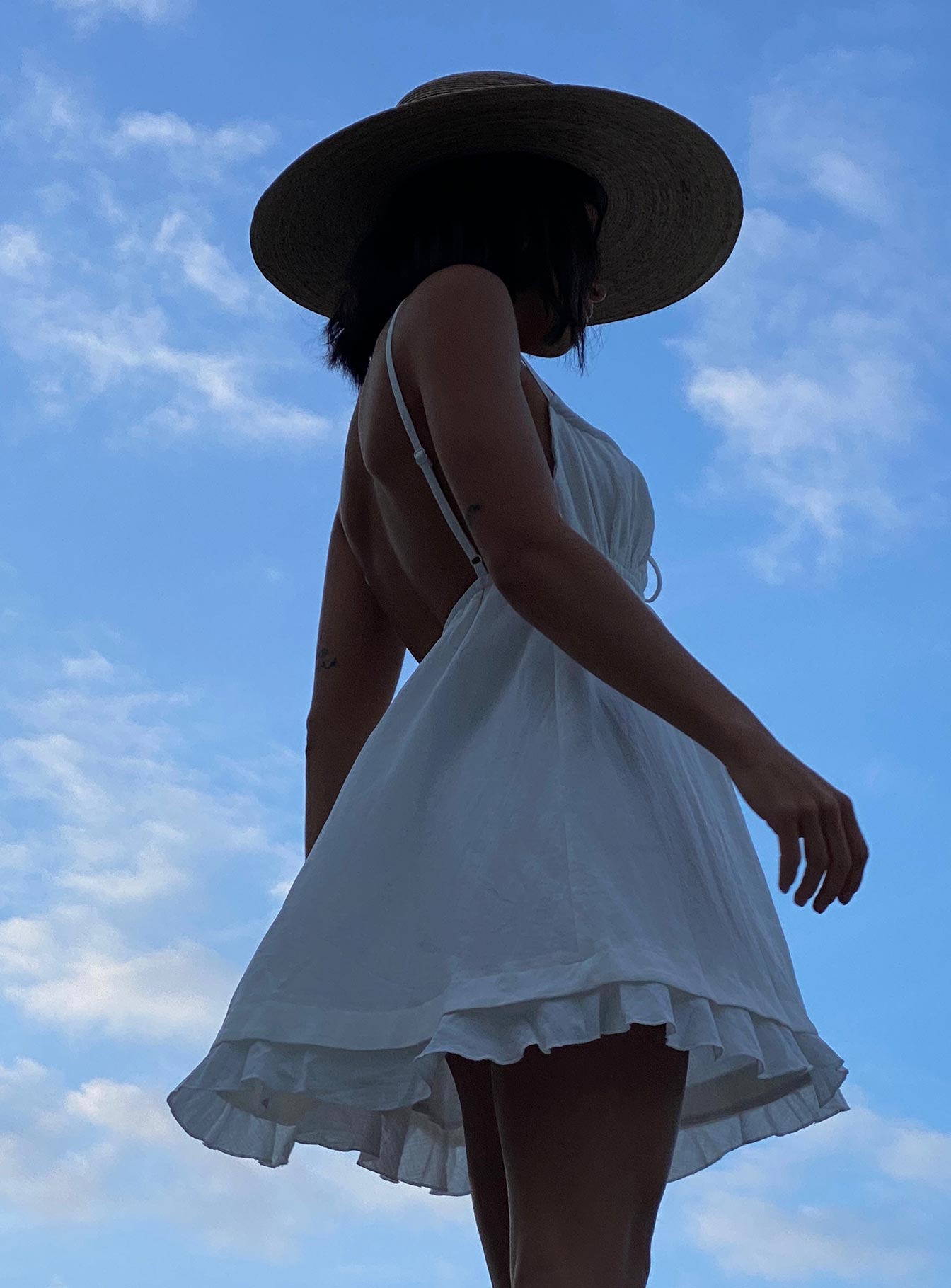 Empress of Love Mini Dress in White