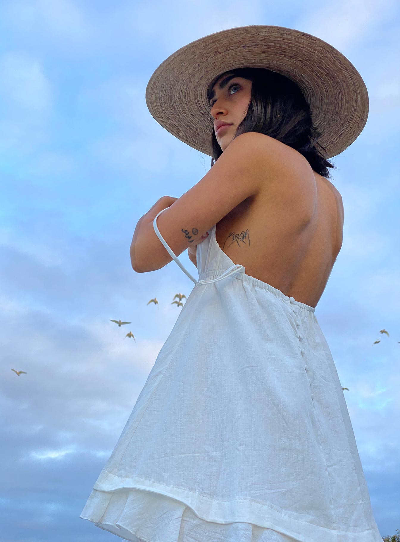 Empress of Love Mini Dress in White