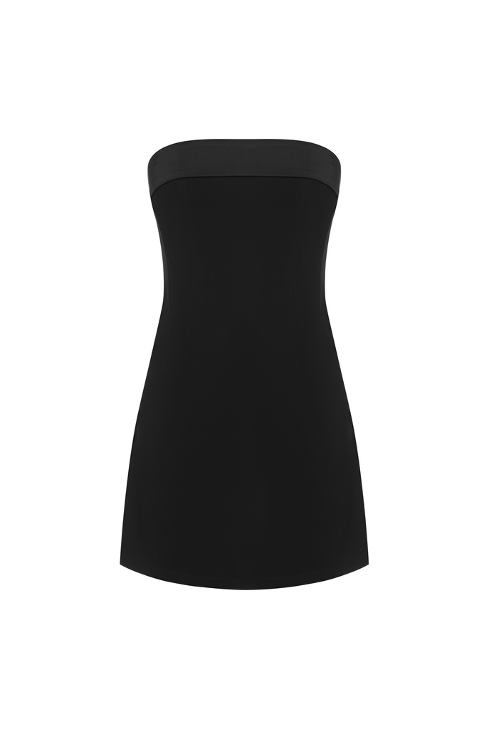 With Jean Chloe Corset Mini Dress in Black