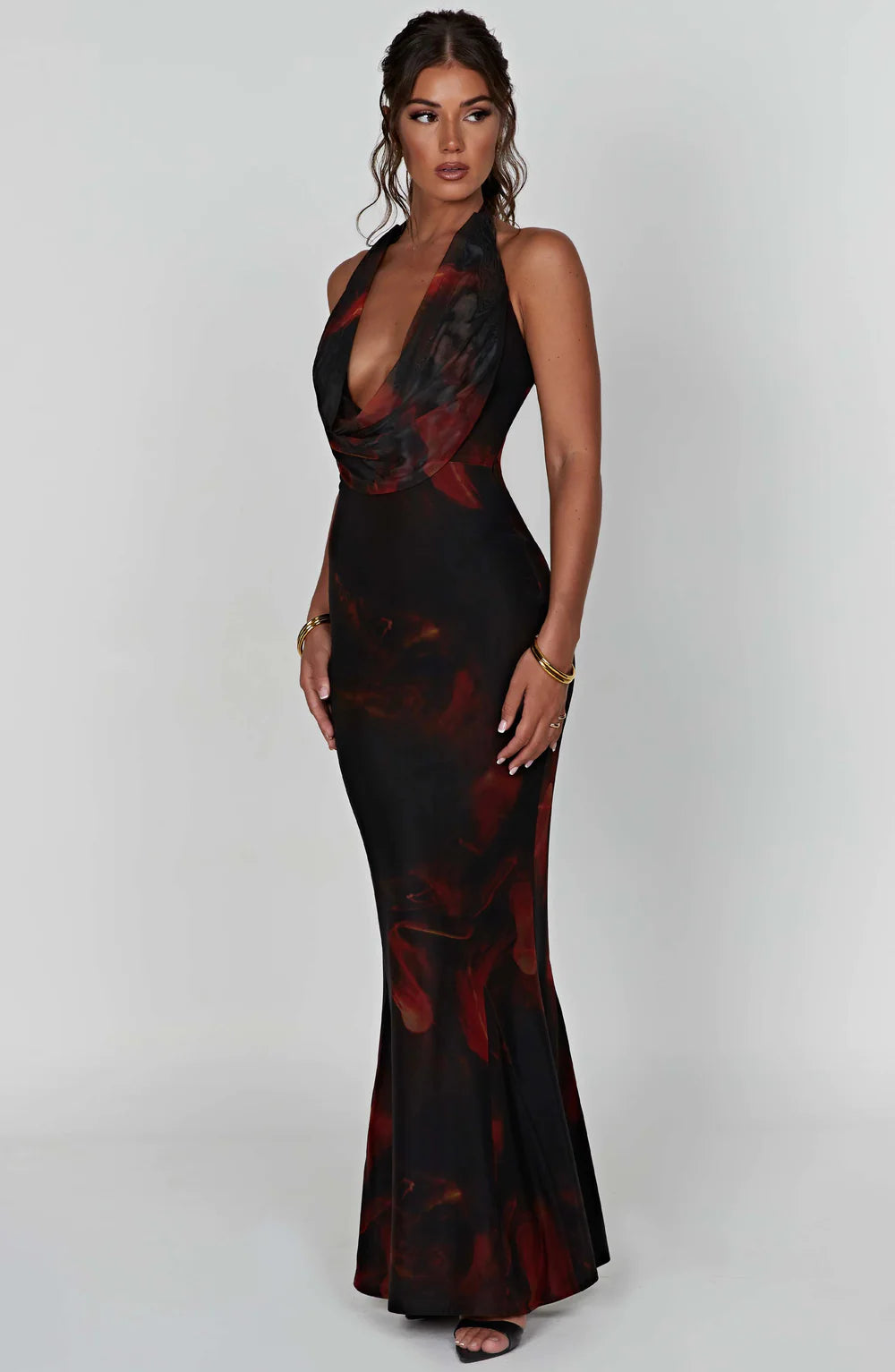 Chrishelle Maxi Dress in Fire