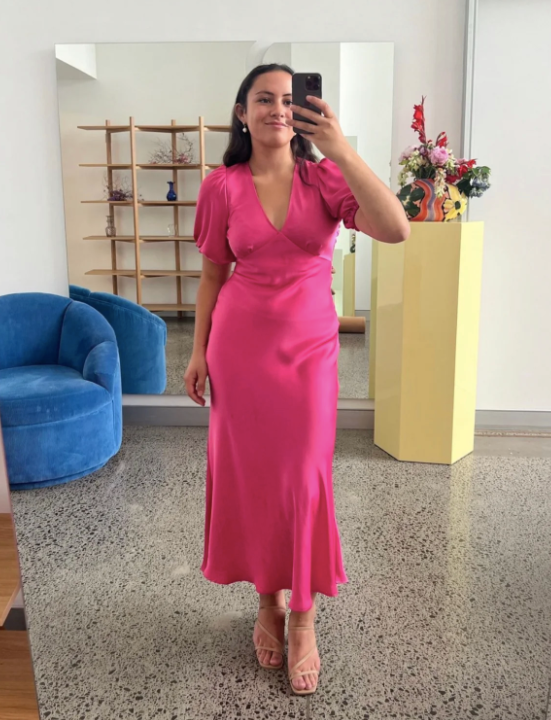 Ruby Uma Dress in Hot Pink