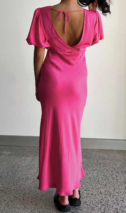 Ruby Uma Dress in Hot Pink