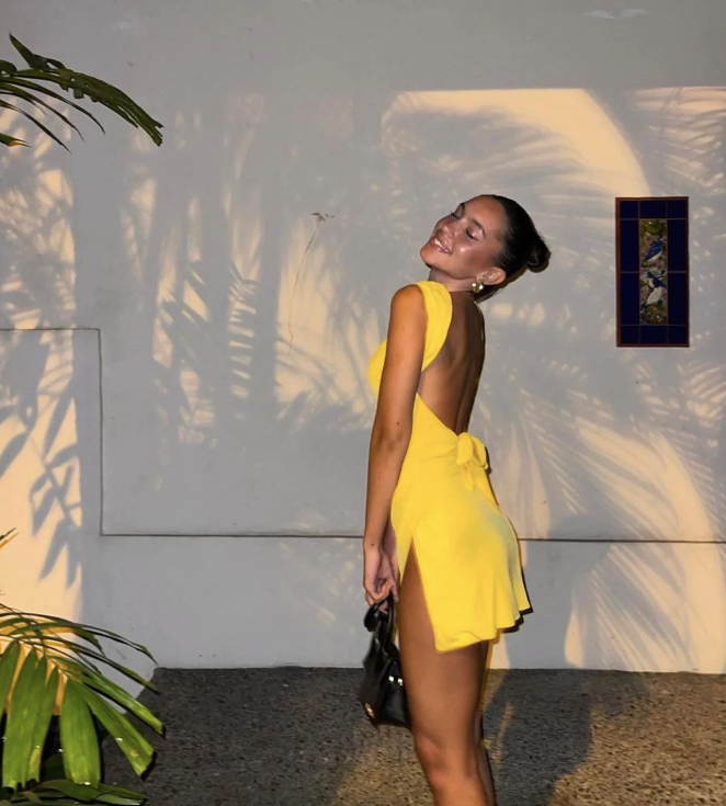 Joslin Mini Dress in Yellow